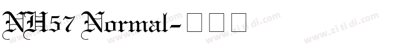 NH57 Normal字体转换